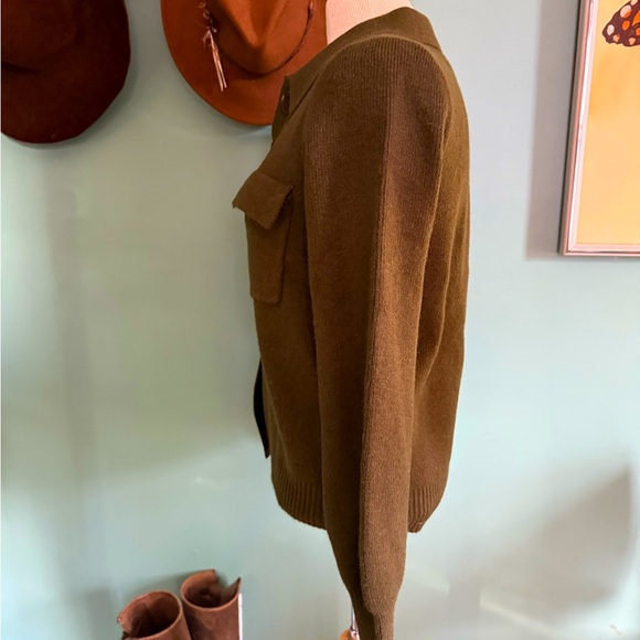 Ann Taylor Loft Olive Green Cardigan size S - Picture 5 of 6